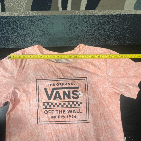 Vans Off The Wall Crop Top T-shirt Tie Dye Pink & White Women's Size Small - Picture 4 of 9